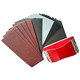 Senmai Tools 45PCS Schleifpapier Set.Wasserfest Nass und Trocken Schleifpapier,Grobes und feines Schleifpapier Körnung40-5000(je 3 Stück) Für Auto,Holz,Stein,Metall,Glas