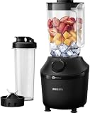 Philips Licuadora y Máquina de Batidos- 450W, Jarra 1,9L, HomeID App, 1 Velocidad + Pulso, ProBlend, Trituración de Hielo y Botella Portátil (HR2041/41)