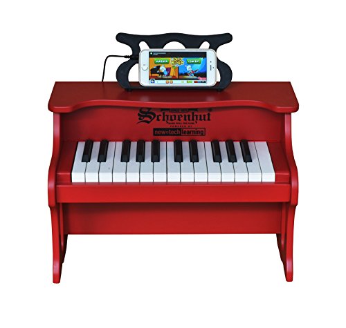 Schoenhut 25 Key Digital Table Top Piano, Red
