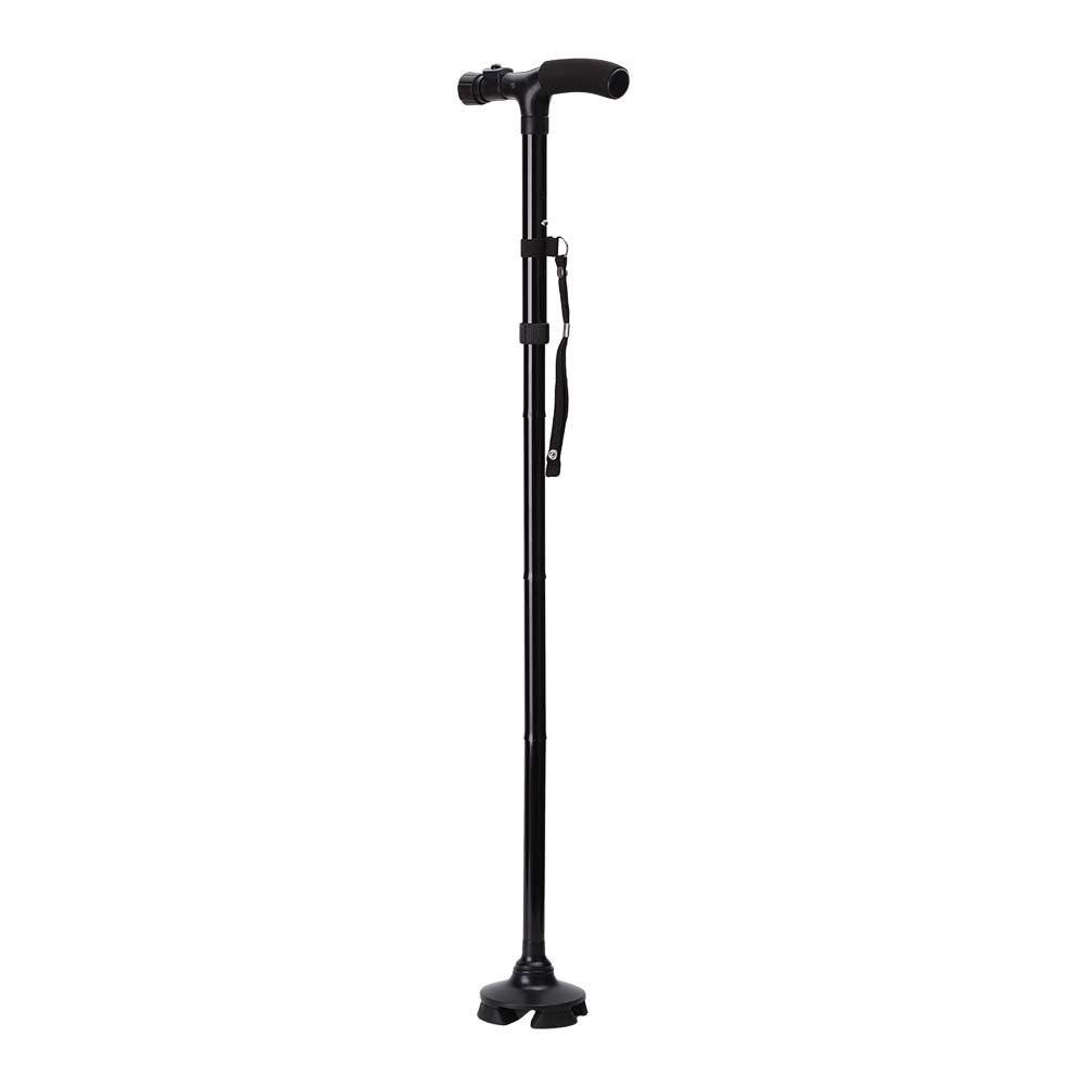 Bastón para Caminar, bastón para Caminar, Plegable, Antideslizante, Plegable, de aleación de Aluminio, bastón Plegable para Caminar con luz LED, Regalo para Ancianos Interesting