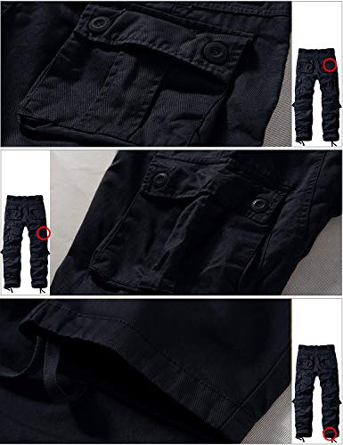 Image of Match Men's Wild Retro Multi-Pockets Utility Casual Cotton Cargo Trousers #3357