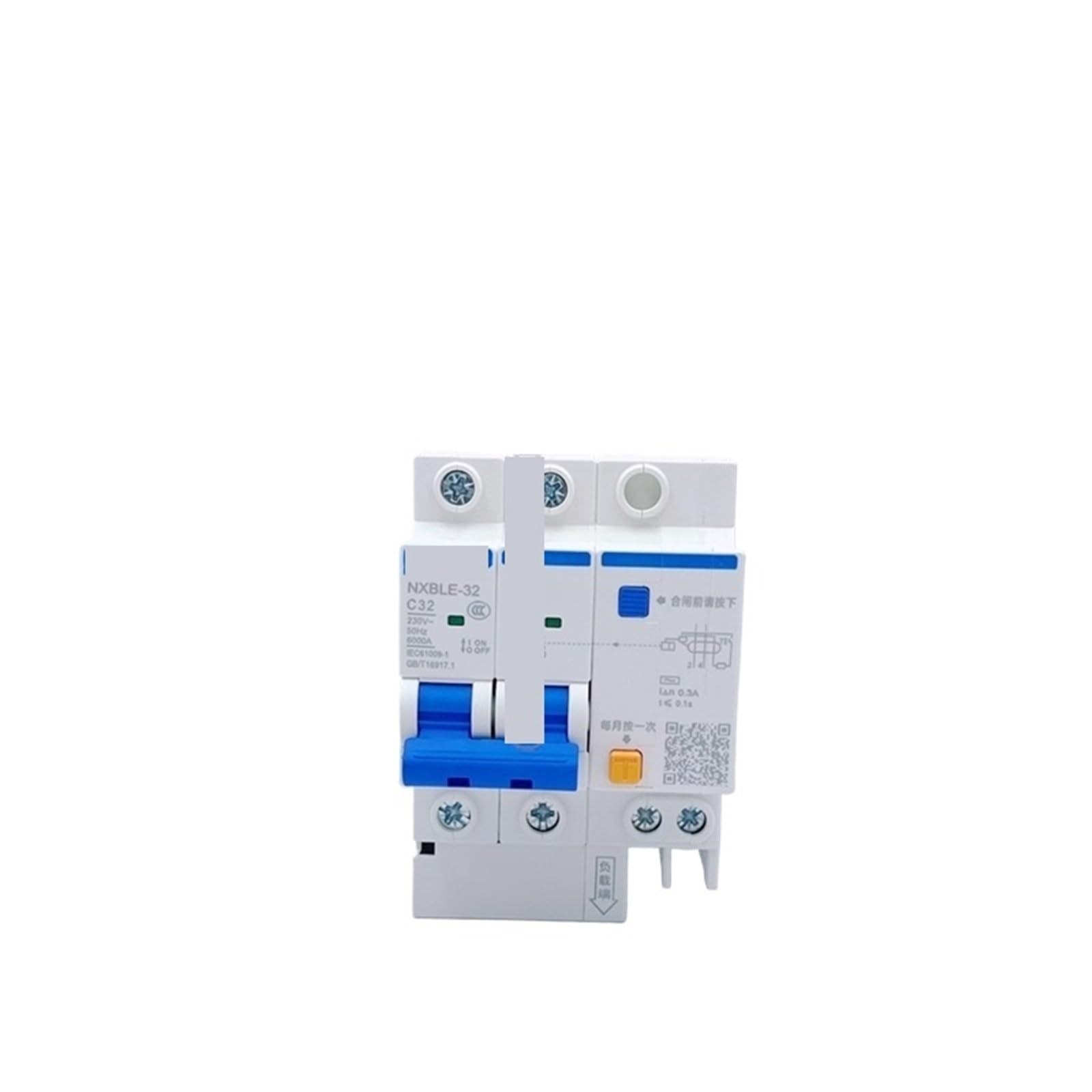 1 sztuka 300 mA 0,3 EIN RCBO NXBLE 2P 4P 3P + 1N 10A 16A 25A 32A 40A 63A 80A 100A 125A wyłącznik różnicowoprądowy (40A, 3P 1N 300mA)