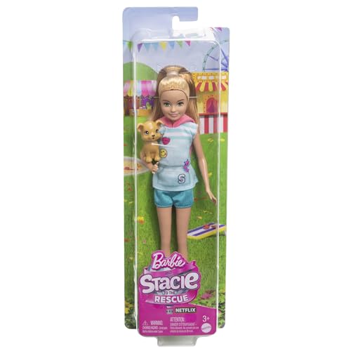Image of Barbie Stacie Doll with Pet Dog, from and Stacie to The Rescue Movie Toys, Blonde Hair Doll