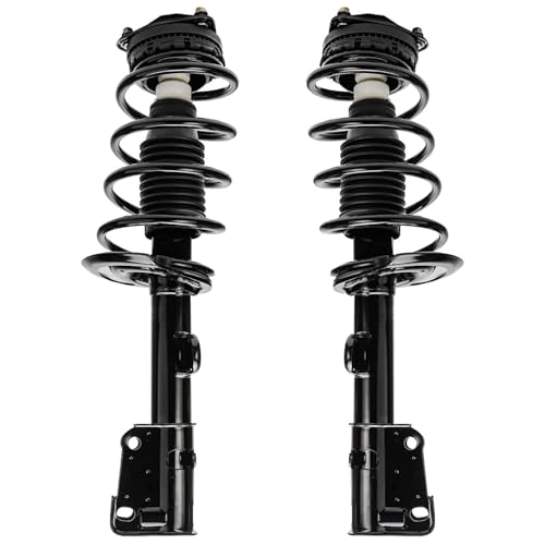 Image of Detroit Axle - 2 Front Struts for 2008 2009 2010 Dodge Grand Caravan Chrysler Town & Country, Complete Struts w /Coil Springs Replacement Quick Install Ready Strut Shock