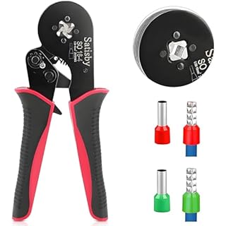 Pinza Crimpatrice Capicorda 16mm²-Pinza per Crimpare 0.08-16mm²/AWG28-5 &30pcs 10mm² Puntalini Elettrici a Crimpare &30pcs Puntali Contatti Elettrici da 16mm