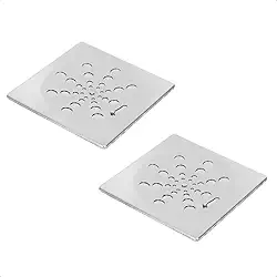 Kit 2 Ralo Tampa Grelha Quadrado 10x10cm Abre e Fecha em Aço Inox 430 Polido: Durabilidade, Estilo e Eficiência para o Seu Ambiente!