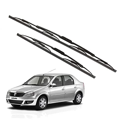Image of Kylo Windshield Wiper for Logan /Conventional and Traditional Metal Type Windshield Water Repellency Scratch Proof Metal Wiper Blades Suitable for Logan (Driver Side - 20 inch, Passenger Side - 20 inch)