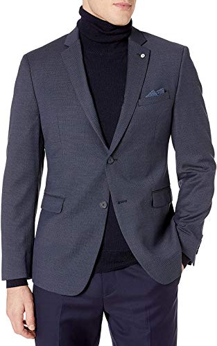 Original Penguin Men's Slim Fit Suit Separates-Custom Pant Size Selection, Grey Plaid Jacket, 42 Regular