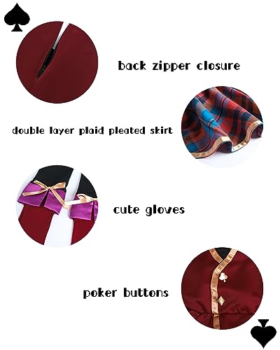 Ltakk Mad Hatter Cosplay Costume Girls Halloween Kids Costume Full Set With Stripes Tights thumb #4