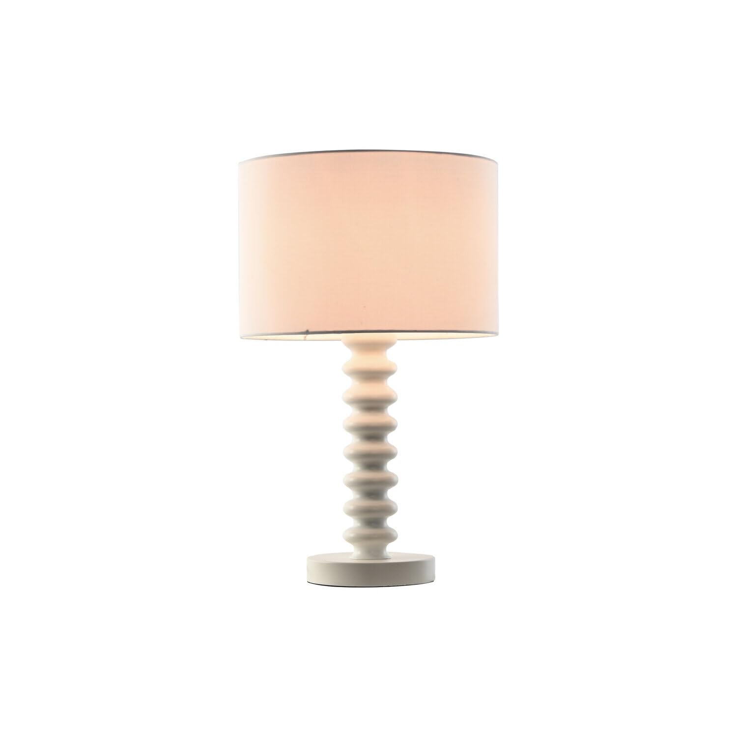 Lampe de table blanche luminaire salon métal polyester moderne 30x50 cm