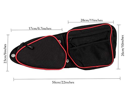 2 Sacs de Porte Latérale RZR UTV pour Porte Avant Sac de Rangement Porte Siège avec Protection des Genoux Sac de Rangement Antichoc pour 2014-2019 RZR XP4 1000, 2014-2018 XP1000, RZR Turbo (152