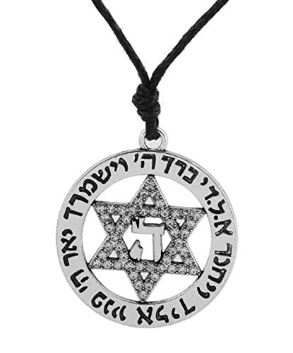 My Shape - Colgante de estrella judía de David con collar de cristal para mujer