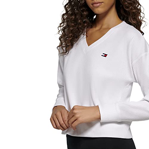 Tommy Hilfiger Women's Embroidered Flag Logo Pullover #TOP23