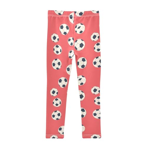Soccer Girls Leggings,Workout Leggings for Girls Toddler Athletic Legging Size for 3-10T2