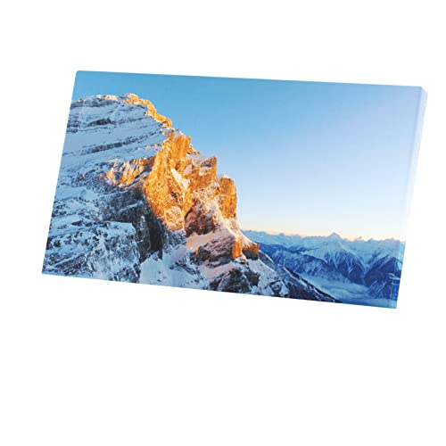 Toile Imprimée Rayon de Soleil sur Montagne : Évadez-vous dans votre Salon