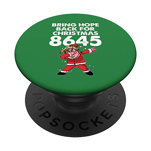 86 45 Dabbing Christmas Santa Anti-Trump Vote 11 3 2020 PopSockets Grip and Stand for Phones and Tablets, Black