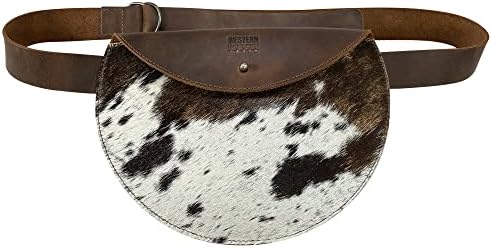 Western Leather Works, Fanny Pack Handmade from Full Grain Leather - Adjustable Strap - Carry, Organize and Store Money, Phone, Great for Travel and Festivals - Furry