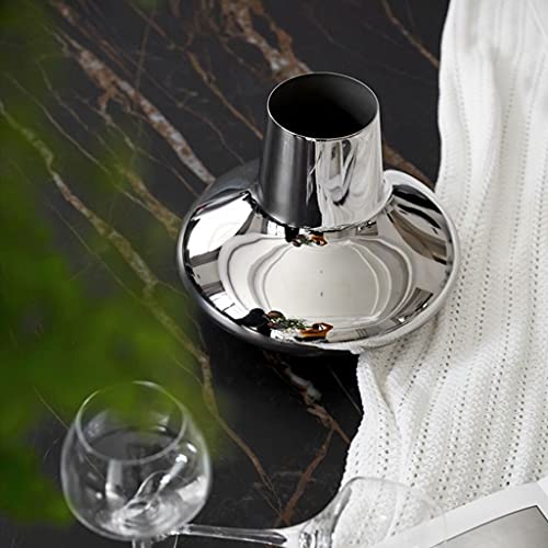 Vase argenté en céramique moderne pour table à manger et plantes - 6