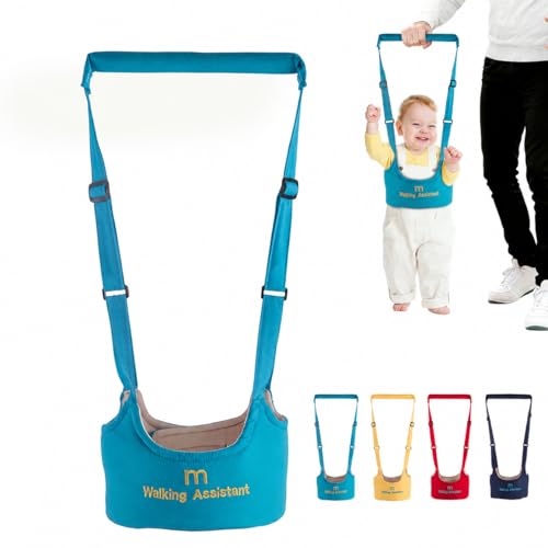 Baby Walking Harness for Toddler Adjustable Toddlers Assistance Learn to Walk Babies Walking Helper Prevent Getting Lost Handheld Belt Support Assist (Blue)