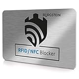 Burgstein® | RFID Blocker Karte NFC Schutzkarte - Störsender-Technologie 2020 - zum Schutz vor Datendiebstahl - extra dünne Karte geeignet für Jede Geldbörse - Kartenschutz | NFC Schutz
