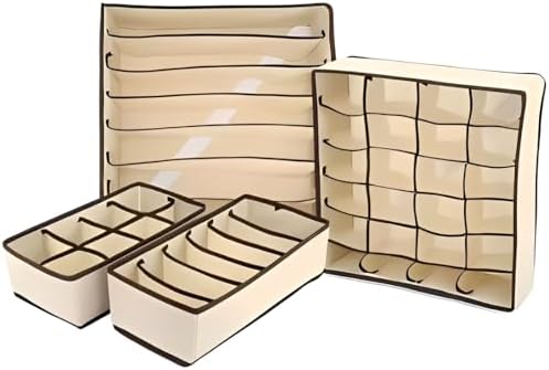 Kit de 4 Organizadores para Gavetas e Armários – Armazenamento Pr...