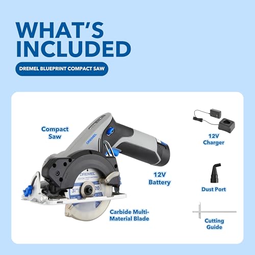 Image of Dremel Blueprint 12V Brushless Compact Circular Saw with Integrated Laser Guide, Lithium-Ion Battery and Charger (CS12V-S1)