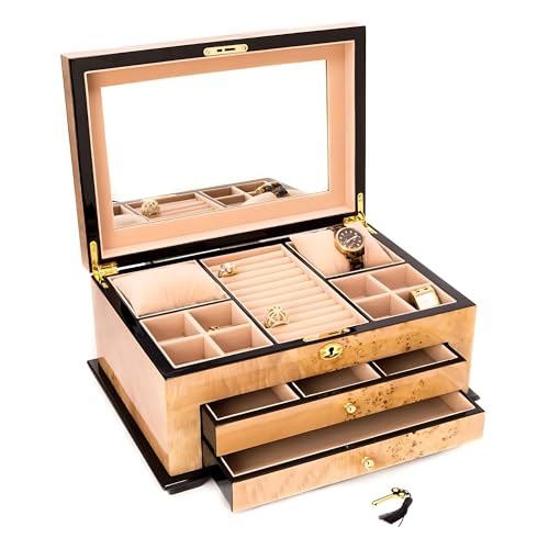 3 nivel joyería Caja