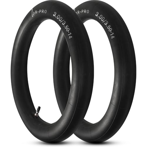 Image of AR-PRO (2-Pack) 3.00 /3.50-14 90 /100-14 Dirt Bike Inner Tubes with TR4 Straight Valve, Replacement Heavy Duty Inner Tube for 3.50-14, 3.00-14, 80 /100-14, 90 /100-14 Dirt Pit Bike Tires