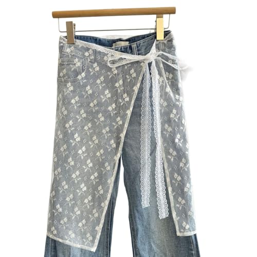 1 Stück Damen Sheer Spitzenrock Hohe Damenrock Transparenter Rock Kurzer Spitzen Strand Wrap Multifunktional Wickelrock Strandtuch,für Damen...