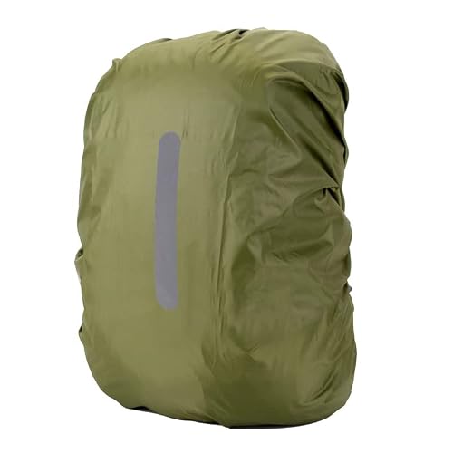 Orga’neat Waterproof Rain Cover For 18-25L Backpack W/Reinforced Rainproof Layer & Reflective Strip & Storage Bag, Built-In Anti-Slip Cross Buckle Straps For Cycling Travel Hiking Camping-Army Green #TOP6