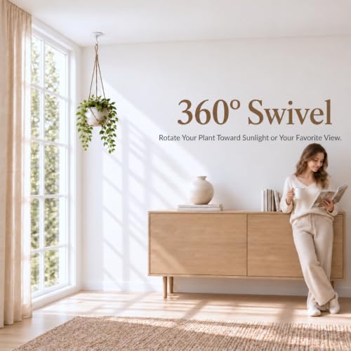 6-Count Keno 360° Swivel Adhesive Ceiling Hooks (White) $7.97 ($1.32 each) - image 4