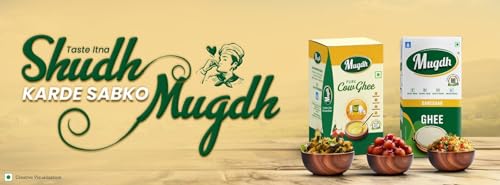 Image of Mugdh 100% Pure Daanedaar Desi Ghee with Good Taste | Naturally improves digestion and boosts immunity -1L