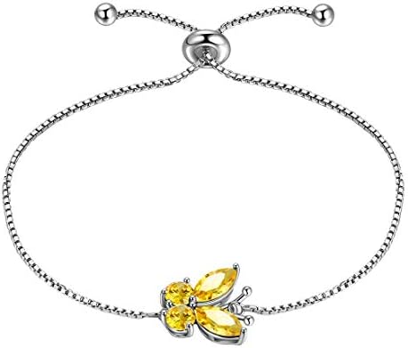 Aurora Tears 925 Sterling Sliver Butterfly Necklace Earrings Rings Birthstone Jewellery Set Pendant Dating Pendant Gifts for Women and Girls