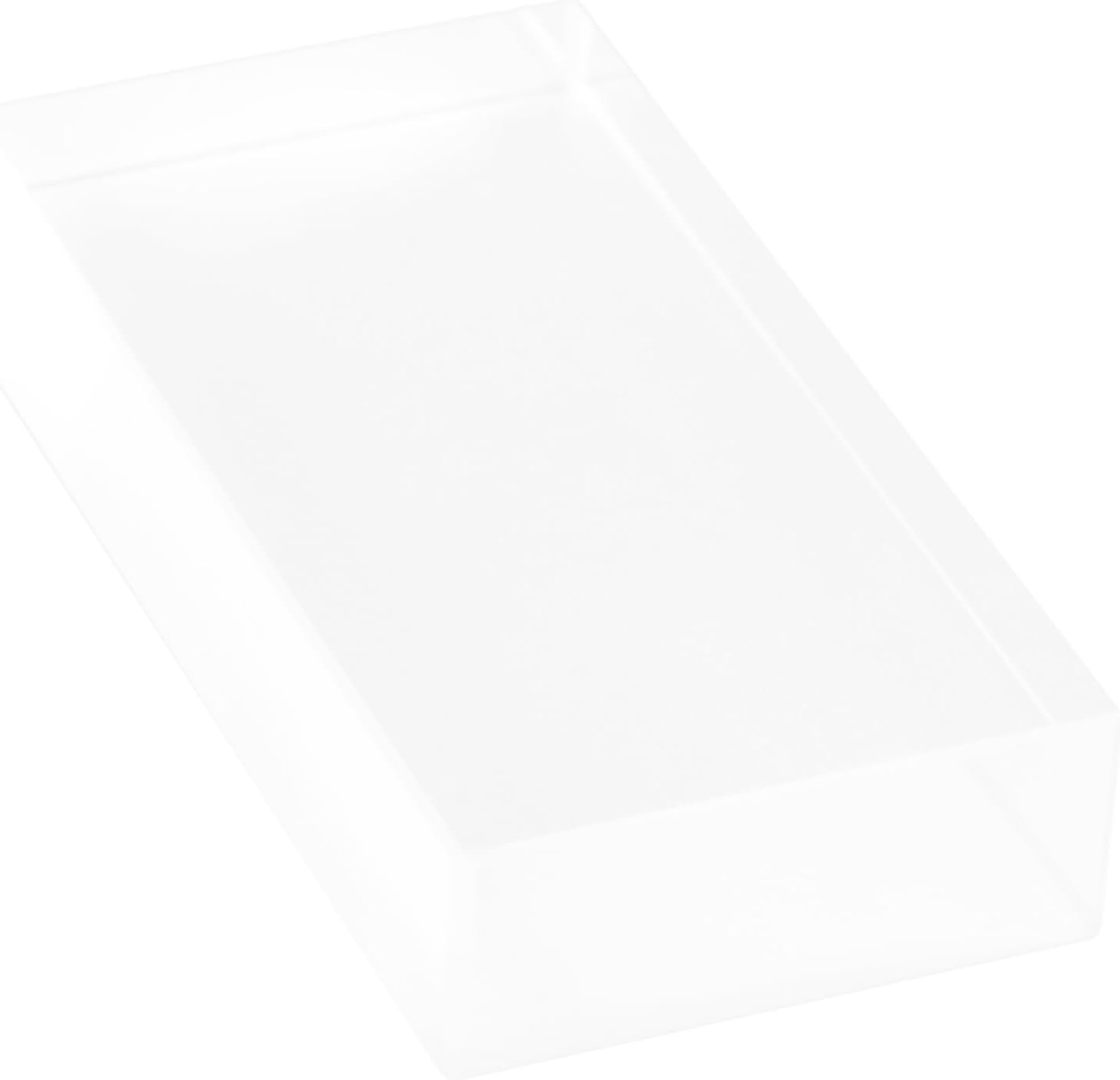 PartyKindom Rectangular Glass Refraction Block with Frosted Surface for Physics Experiments Essential Educational Tool for Optics Demonstrations and Classroom Teaching