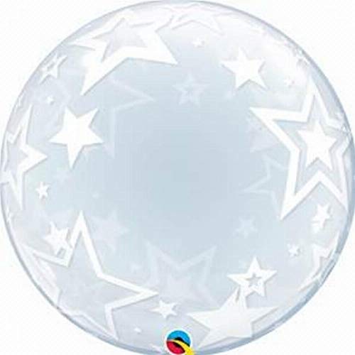 Qualatex 42671 Deco Elegante Estrellas 1 Burbuja Globo, 24