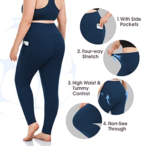 Image of MOREFEEL 3 Pack 8 inch High Waisted Biker Shorts for Women, Casual Summer Knee Length Tummy Control Running Athletic Yoga Shorts