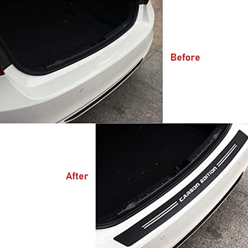 Xotic Tech Trunk Rear Bumper Protector Vinyl Decal Sticker, Hallow Carbon Fiber Pattern (Length 41.3”) #TOP5