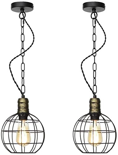 Lampe de lustre moderne DIRIGÉ suspension en métal de style grange et cage rétro