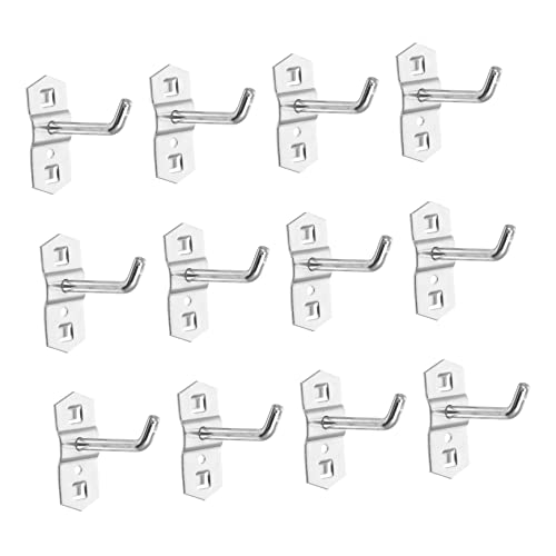 CIYODO 12piezas Gancho De Exhibición Para Estante De Supermercado Gancho Metálico Para Panel Perforado Compatible Tubo Cuadrado Para Organizar Herramientas y Accesorios