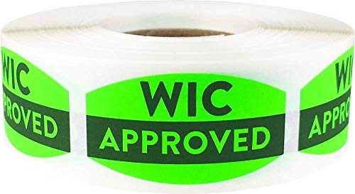 Stickers WIC ovales pour simplifier les courses en épicerie avec 500 étiquettes adhésives