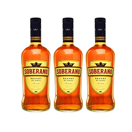 Brandy Soberano de 1L - D.O. Jerez de la Frontera - Bodegas Gonzalez Byass (Pack de 3 botellas)