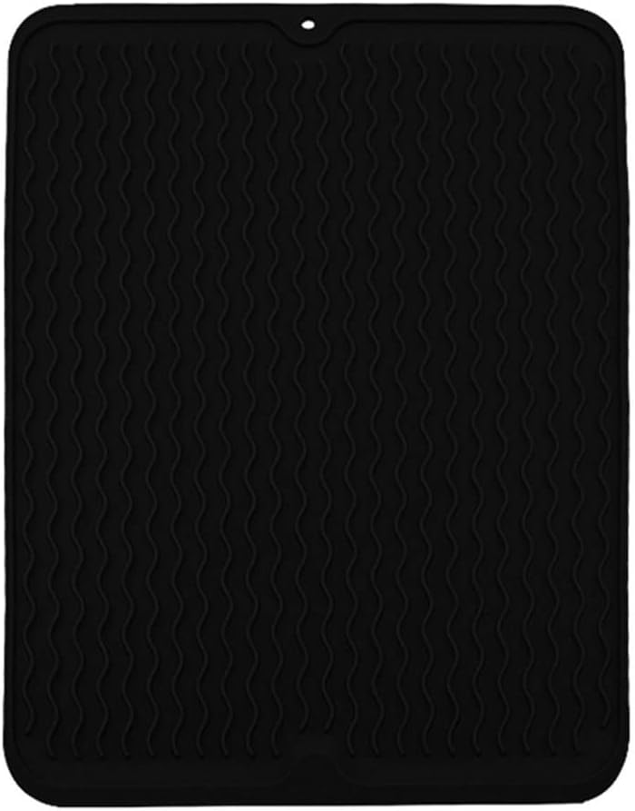 HBJWOV Foldable Silicone Dish Drying Mat for Kitchen Sink Protection Mat Table Dishes Drain Mat Home Proof Mat(D)
