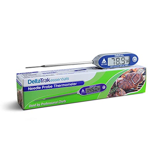 DeltaTrakessentials 11063 FlashCheck Jumbo Display Auto-Cal Needle Probe Thermometer by DeltaTrak - Used condition - US$16.25