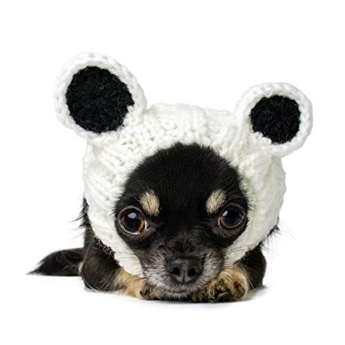 Zoo Snoods Dog Costume- Warm No Flap Ear Wraps For Dogs, Kungfu Panda Dog Snood, Small Dog Costume For Halloween, Christmas & New Year, Soft Yarn Dog Quiet Ears Covers (Small) #TOP2