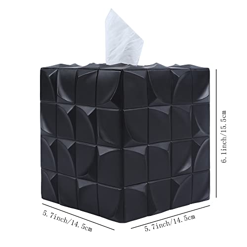 Hymmah Modern Square Tissue Box Cover Holder,Bathroom Accessories Decor Unique Design Tissue Box Cover For Bathroom Vanity Counter Tops Also Great For Bedrooms And Living Rooms #TOP1