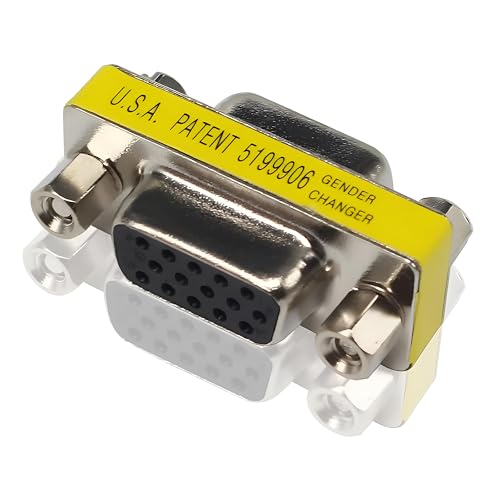 Image of VGA SVGA HD15 Female to Female Mini Gender Changer Coupler Adapter (3 Pieces) VGA F /F
