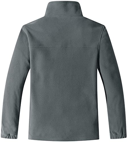 GIMECEN Women\'s Lightweight Full Zip Soft Polar Fleece Jacket Outdoor Recreation Coat With Zipper Pockets Medium