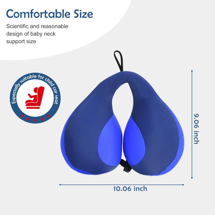 Image of MOOB Kids Travel Pillow, Kids Head Neck & Chin Support U Shape Pillows, Travel Sleeping Essentials, Perfect for Car Airplane