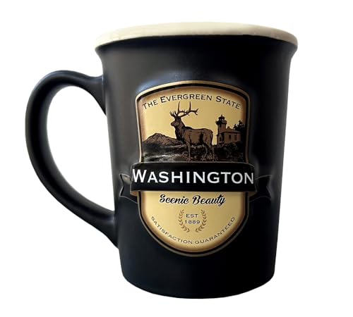 Mug Americaware Washington 18oz Negro miniatura 1