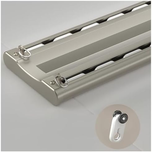 Heavy Duty Double Curtain Track - 120cm Ceiling Mount Sliding Rails for Smooth Operation, Easy Installation, Adjustable Curtain Rods, Ideal for Home Decor & Window Treatments, White